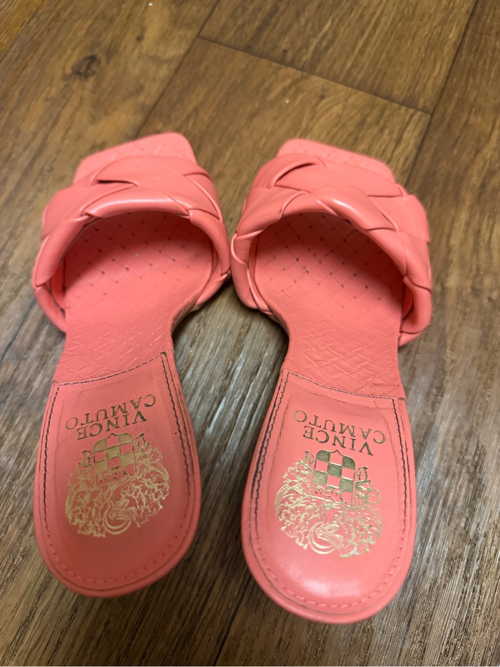Vince Camuto Coral Woven Slide Heel Sandals - Picture 2 of 5